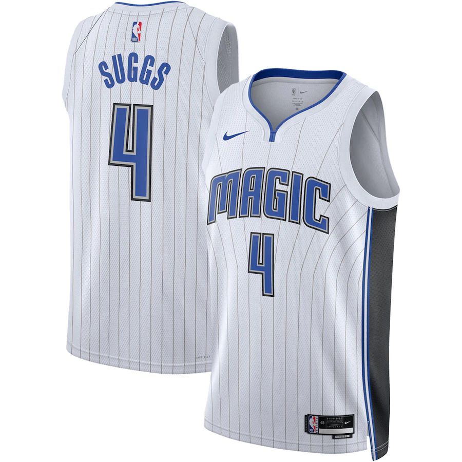 Men Orlando Magic 4 Jalen Suggs Nike White Association Edition 2022-23 Swingman NBA Jersey